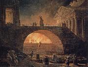 ROBERT, Hubert The blaze in Rom,18.Juli 64 n. Chr. USA oil painting artist